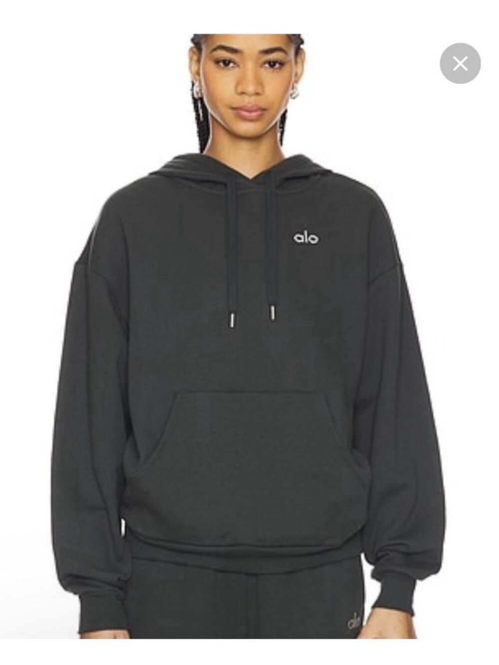 NEW Alo Yoga Accolade Hoodie Large Black Unisex Pullover Sweatshirt Pocket